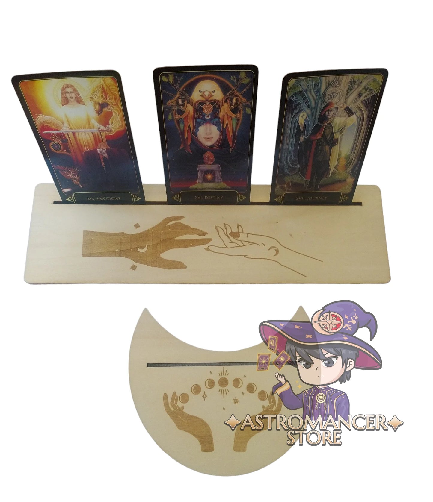 Soporte para cartas de Tarot u Oraculo