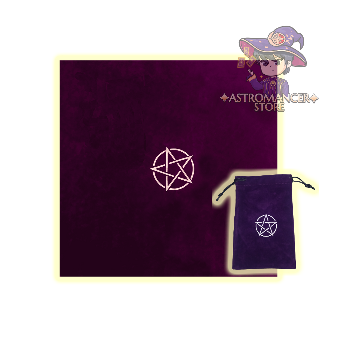 Pack Tarot Rider Waite + Mantel y Bolsa Moradas + Dados Astrológicos Astromancer Store_tienda_de_tarot