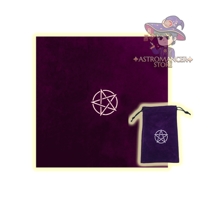 Pack Tarot Rider Waite + Mantel y Bolsa  Moradas + Dados Astrológicos