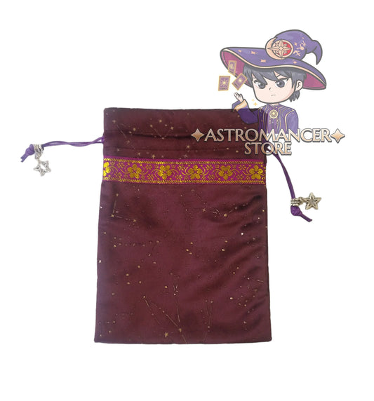Bolsa Contenedora Para Tarot Diseño Luna estrellas y constelaciones