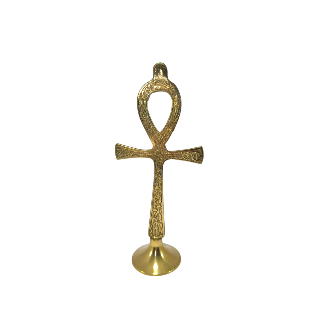 Cruz de Ankh de Bronce – 18 cm  Símbolo de Vida Eterna y Sanación Emocional