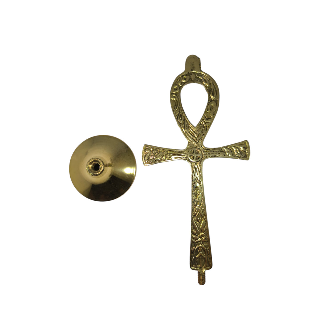 Cruz de Ankh de Bronce – 18 cm  Símbolo de Vida Eterna y Sanación Emocional