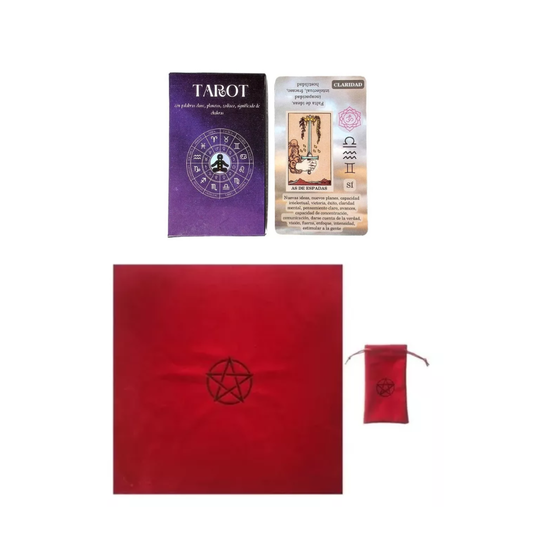 Tarot Español Significados + Bolsa Funda Con Mantel Astromancer Store_tienda_de_tarot