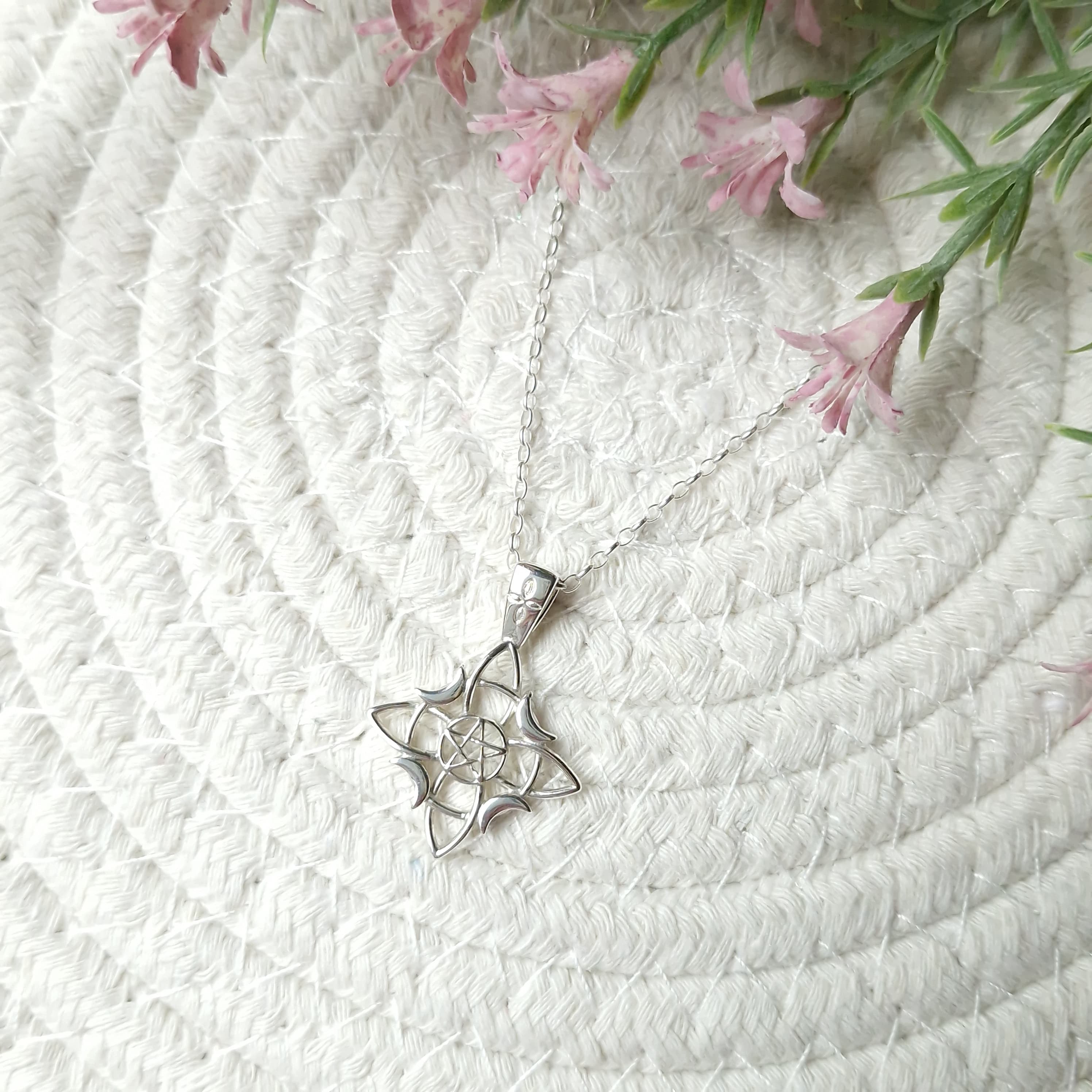 Nudo de Bruja Plata 950 con Lunas Astromancer Store_tienda_de_tarot