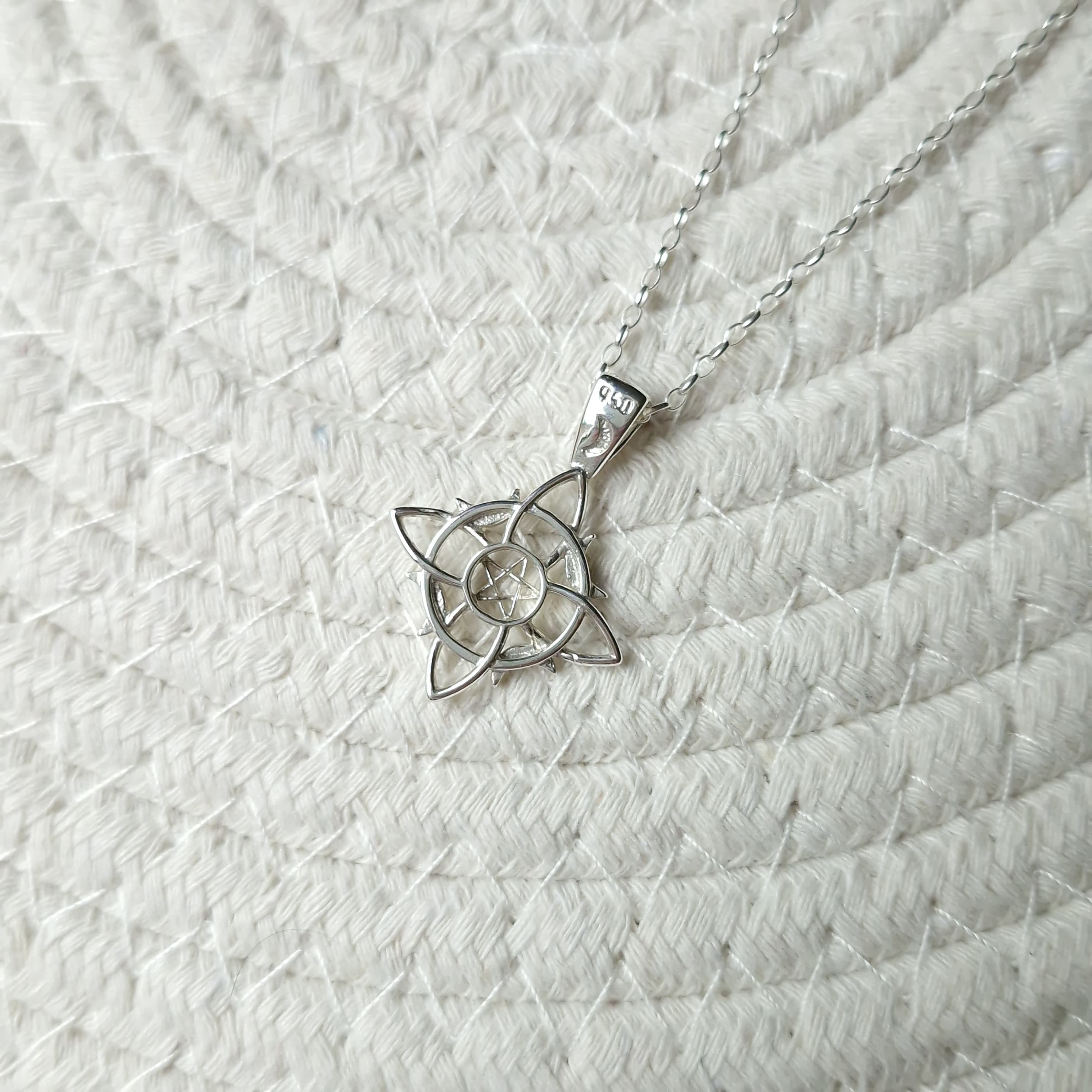 Nudo de Bruja Plata 950 con Lunas Astromancer Store_tienda_de_tarot