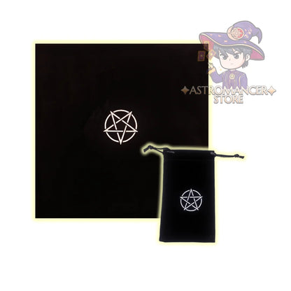 Pack esotérico 2 Tarot con significados español, dados astrológicos, bolsa y mantel negro