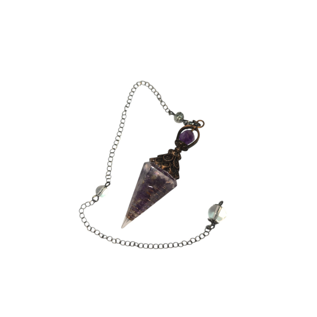 Pendulo Amatista con espiral Astromancer Store_tienda_de_tarot