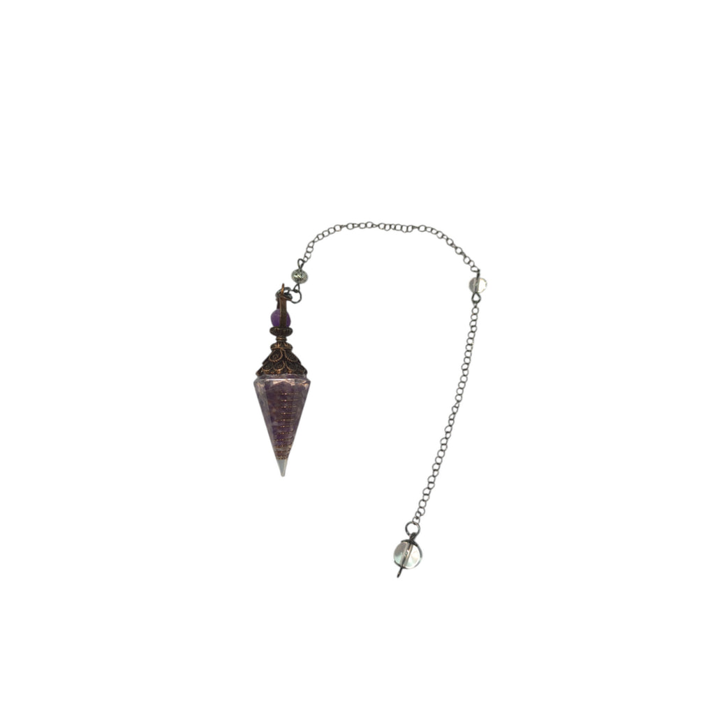 Pendulo Amatista con espiral Astromancer Store_tienda_de_tarot