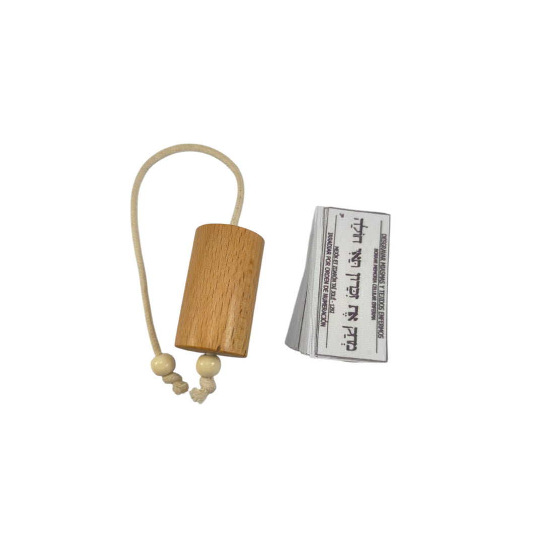 Pendulo Hebreo Metutelet de madera de Haya con Etiquetas incluidas Astromancer Store_tienda_de_tarot