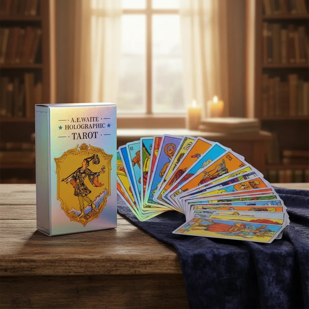Tarot Rider Waite Holografico Premium 78 Cartas