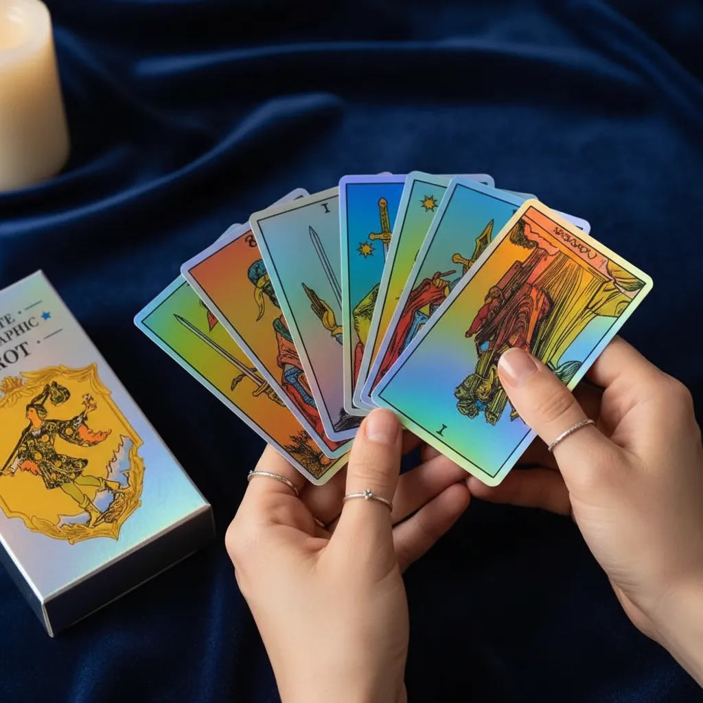 Tarot Rider Waite Holografico Premium 78 Cartas