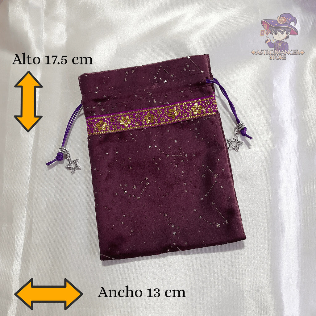 Bolsa Contenedora Para Tarot Diseño Luna estrellas y constelaciones Mi tienda_tienda_de_tarot