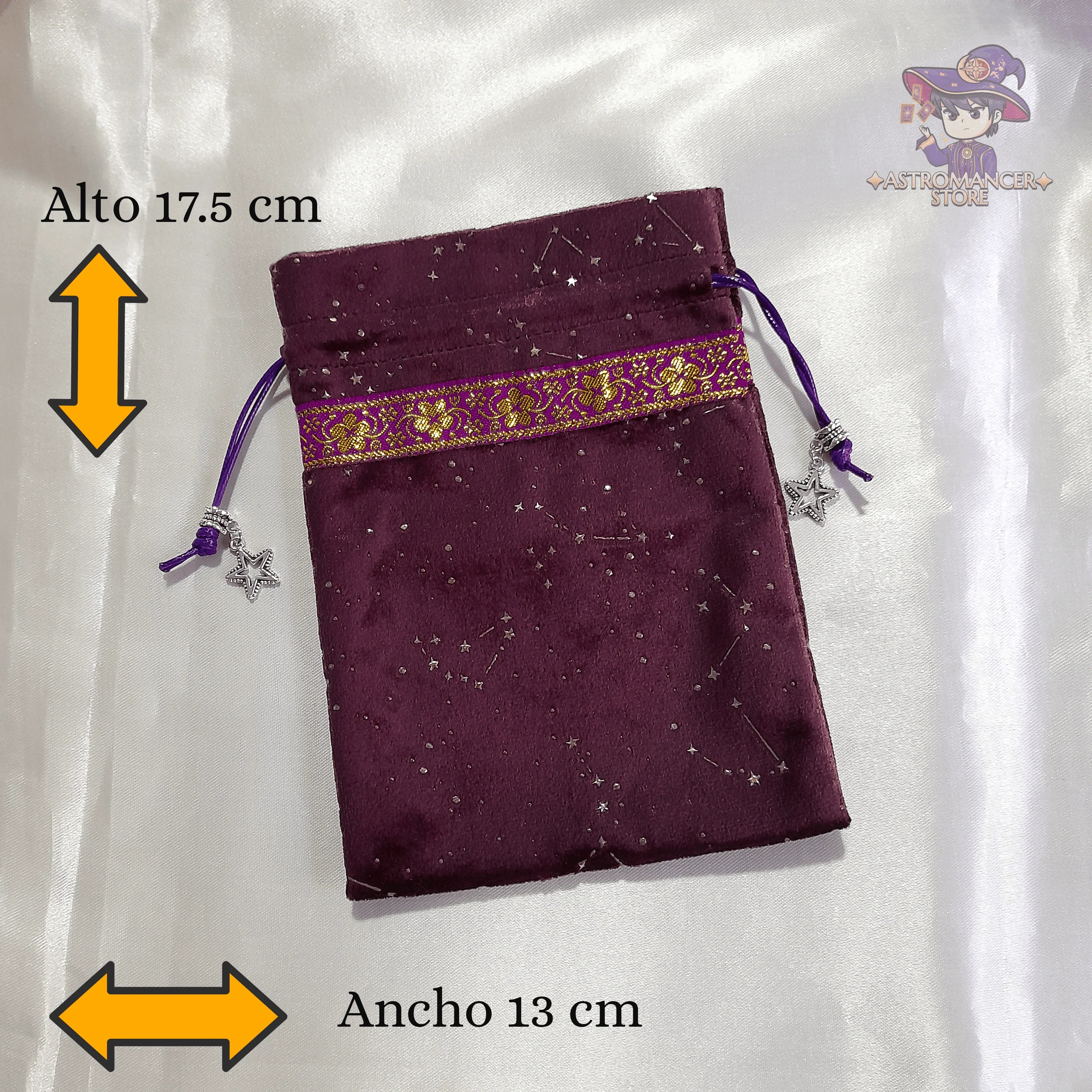 Bolsa Contenedora Para Tarot Diseño Luna estrellas y constelaciones Mi tienda_tienda_de_tarot