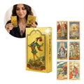 Mazo Tarot Rider Waite Dorado Premium De Lujo Con 78 Cartas